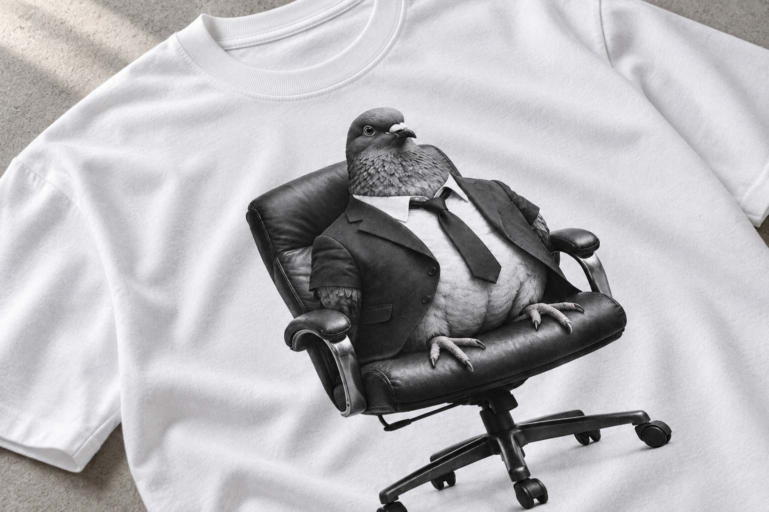 CEO Pigeon: a closer look at the graphic
